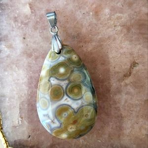 Eight 8 Vein Ocean Jasper Pendant